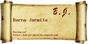 Barna Jarmila névjegykártya
