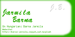 jarmila barna business card